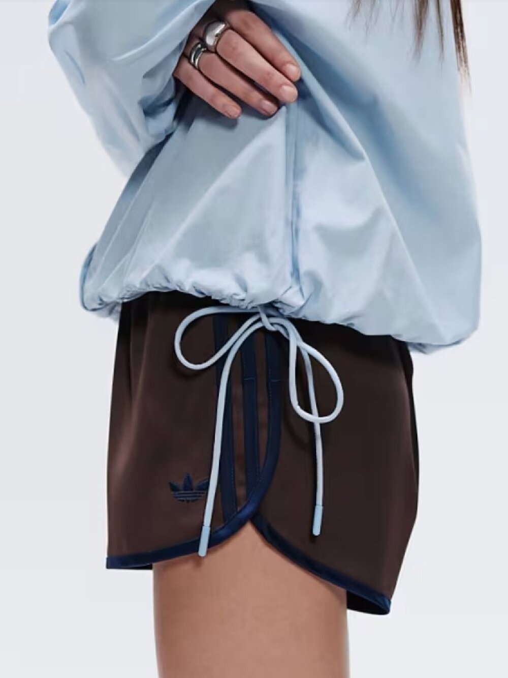 adidas Originals x ASOS funnel neck shirt in blue - size medium - Picture 5 of 9